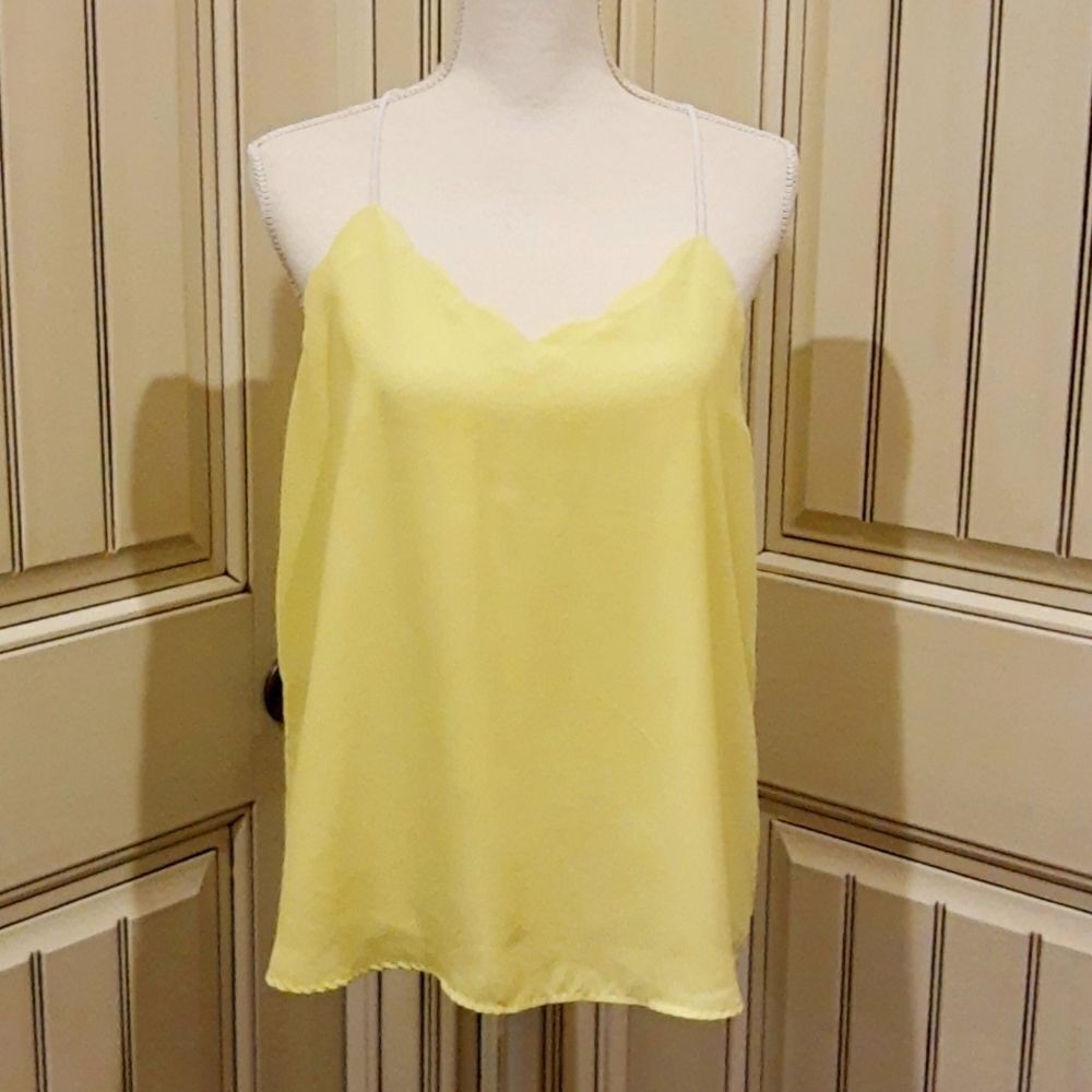 𝅺SWEET Wanderer Halter Tank Neon Yellow Size Large